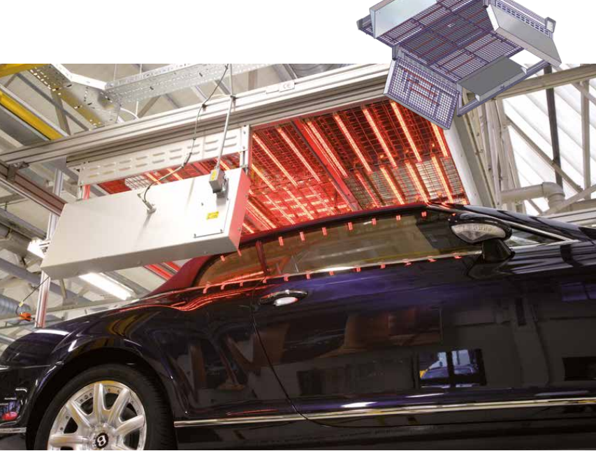 Quartz heater for brake lining
